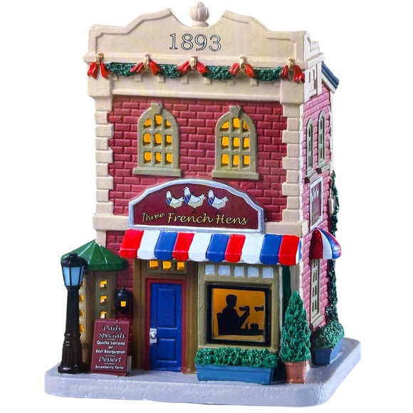 Lemax Three French Hens Lighted Building Village - Picture 1 of 4